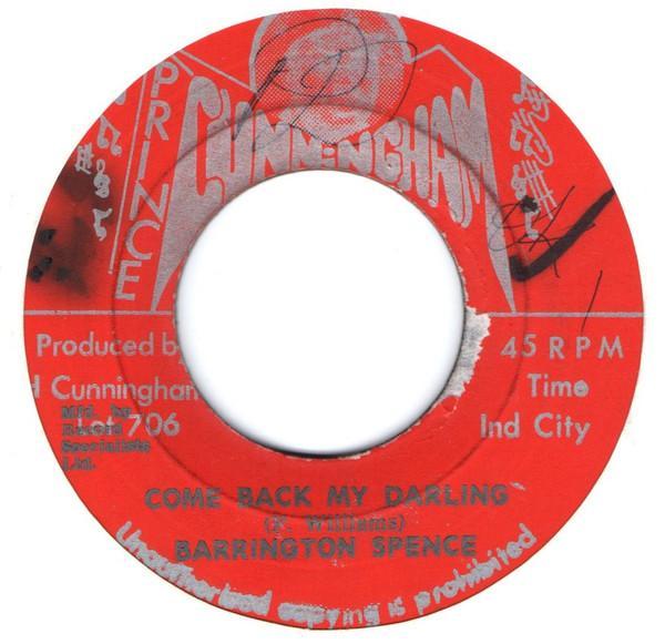 Barrington Spence, Snapping All Stars - Come Back My Darling / Natty Congo Dub