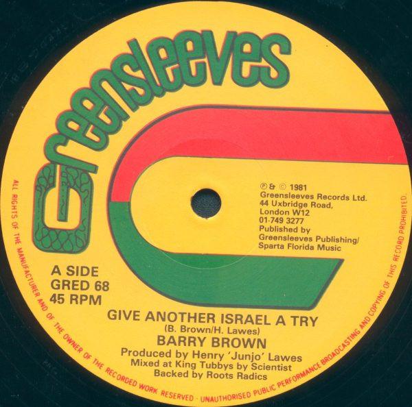 Barry Brown - Give Another Israel A Try