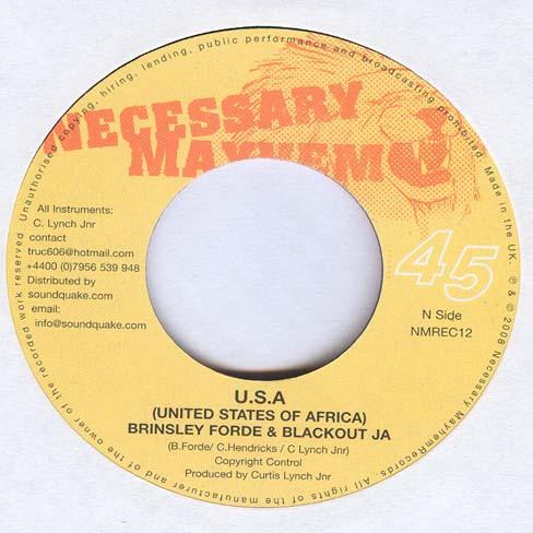 Brinsley Forde, Blackout Ja, Da Grynch - U.S.A (United States Of Africa) / Pirates Dub