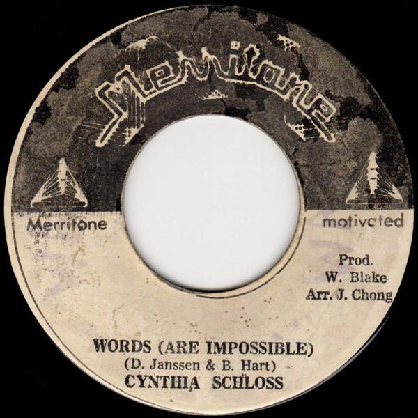 Cynthia Schloss, The Now Generation - Words (Are Impossible) / Bad Word