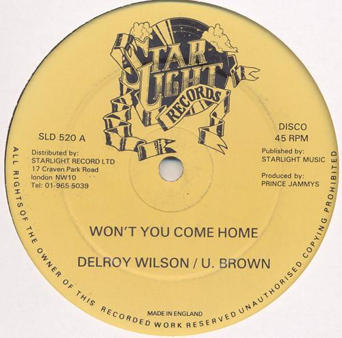 Delroy Wilson, U Brown - Won't You Come Home