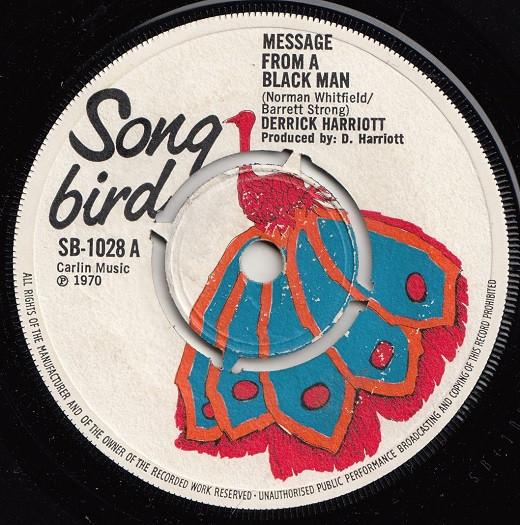Derrick Harriott - Message From A Black Man