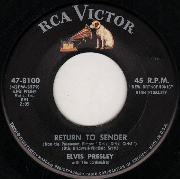 Elvis Presley, The Jordanaires - Return To Sender / Where Do You Come From