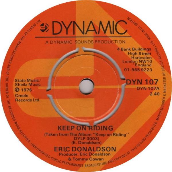 Eric Donaldson - Keep On Riding /  Am I Crying