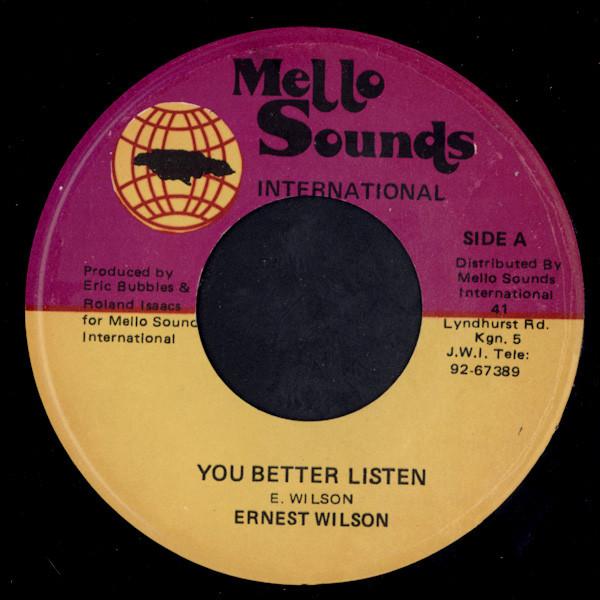 Ernest Wilson - You Better Listen