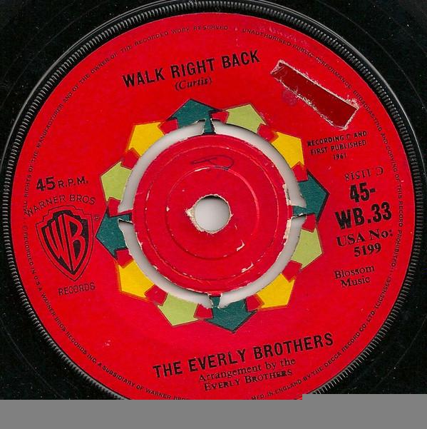 Everly Brothers - Walk Right Back / Ebony Eyes