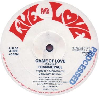 Frankie Paul - Game Of Love / Possy Run Come