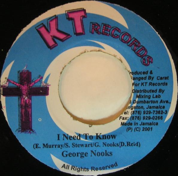 George Nooks, Mozam - I Need To Know / Reggae For Sure