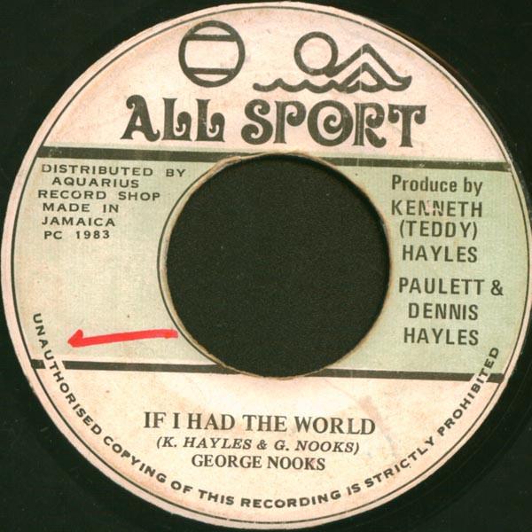 George Nooks - If I Had The World