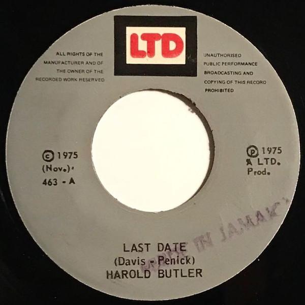 Harold Butler - Last Date / Cherie