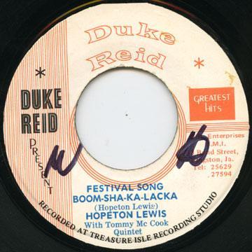 Hopeton Lewis, Tommy McCook Quintet - Festival Song Boom-Sha-Ka-Lacka / Dynamite