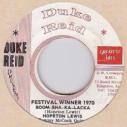 Hopeton Lewis, Tommy McCook Quintet - Festival Winner 1970 Boom-Sha-Ka-Lacka / Dynamite