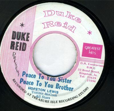 Hopeton Lewis, Tommy McCook Allstars - Peace To You Brother Peace To You Sister