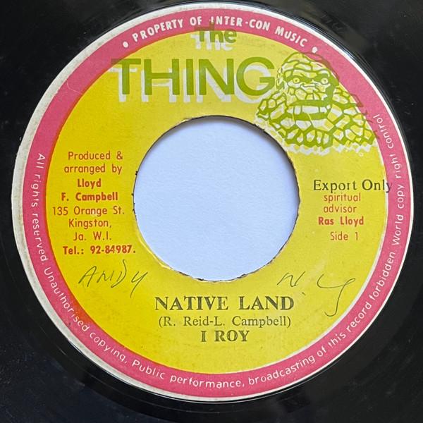 I-Roy - Native Land / Water-Rate