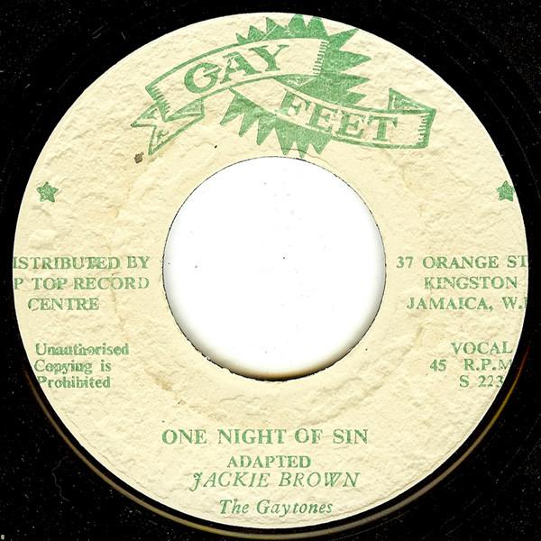 Jackie Brown, The Gaytones - One Night Of Sin