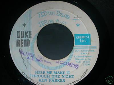 Ken Parker, Tommy McCook Allstars - Help Me Make It Through The Night / Help Me  (Version)