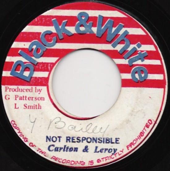 King Tubby, Carlton Patterson, Leroy Brown (8) - Not Responsible / Psalms Of Dub