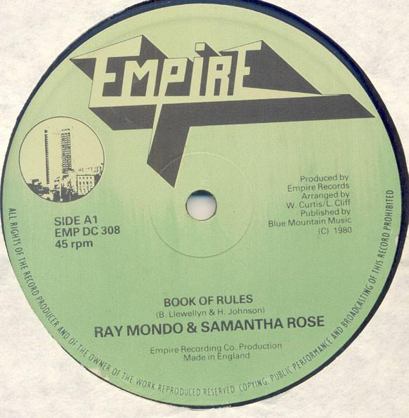 Samantha Rose, Raymondo (5) - Book Of Rules / Easy Loving