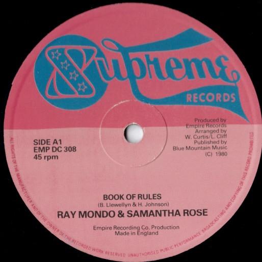 Samantha Rose, Raymondo (5) - Book Of Rules / Easy Loving