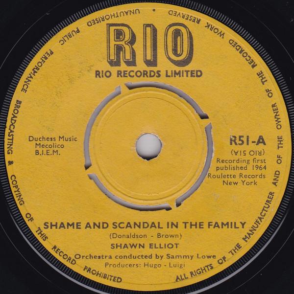 Shawn Elliott - Shame And Scandal In The Family / My Girl