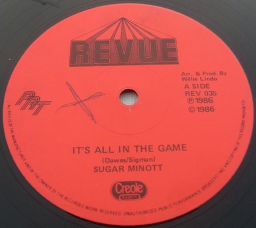 Sugar Minott - It's All In The Game / It's All The Dub