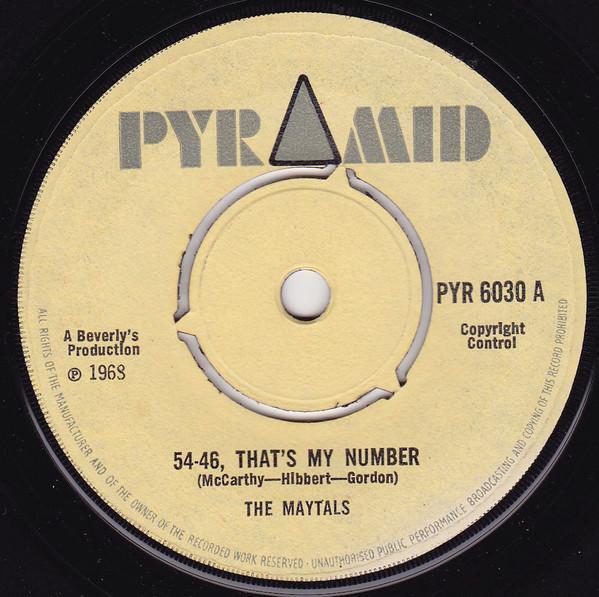 The Maytals, Roland Alphonso - 54-46, That's My Number / Dreamland