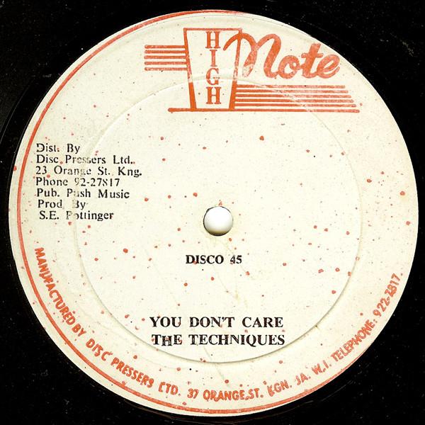 The Techniques - You Don't Care / I'm In The Mood For Love
