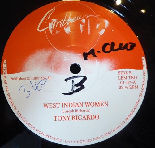 Tony Ricardo - West Indian Women / Save A Little Love