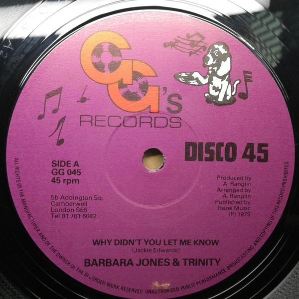 Trinity (4), Barbara Jones - Why Didn't You Let Me Know