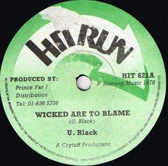 U Black - Wicked Are To Blame