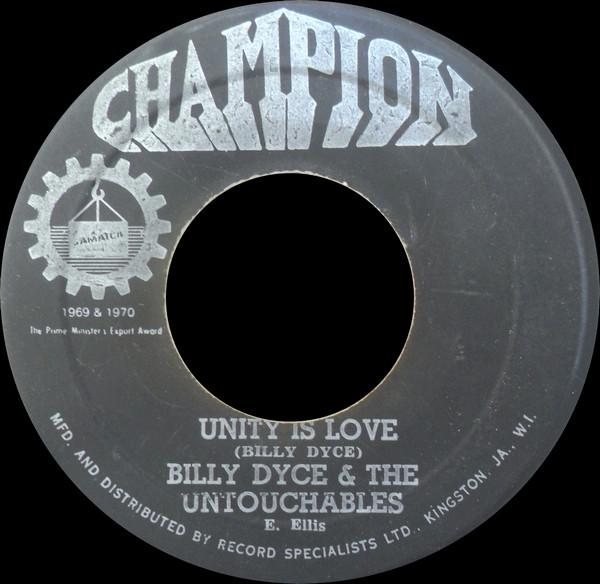 Untouchables (2), Billy Dice, Carifta All-Stars - Unity Is Love / Unity Is Love (Version)